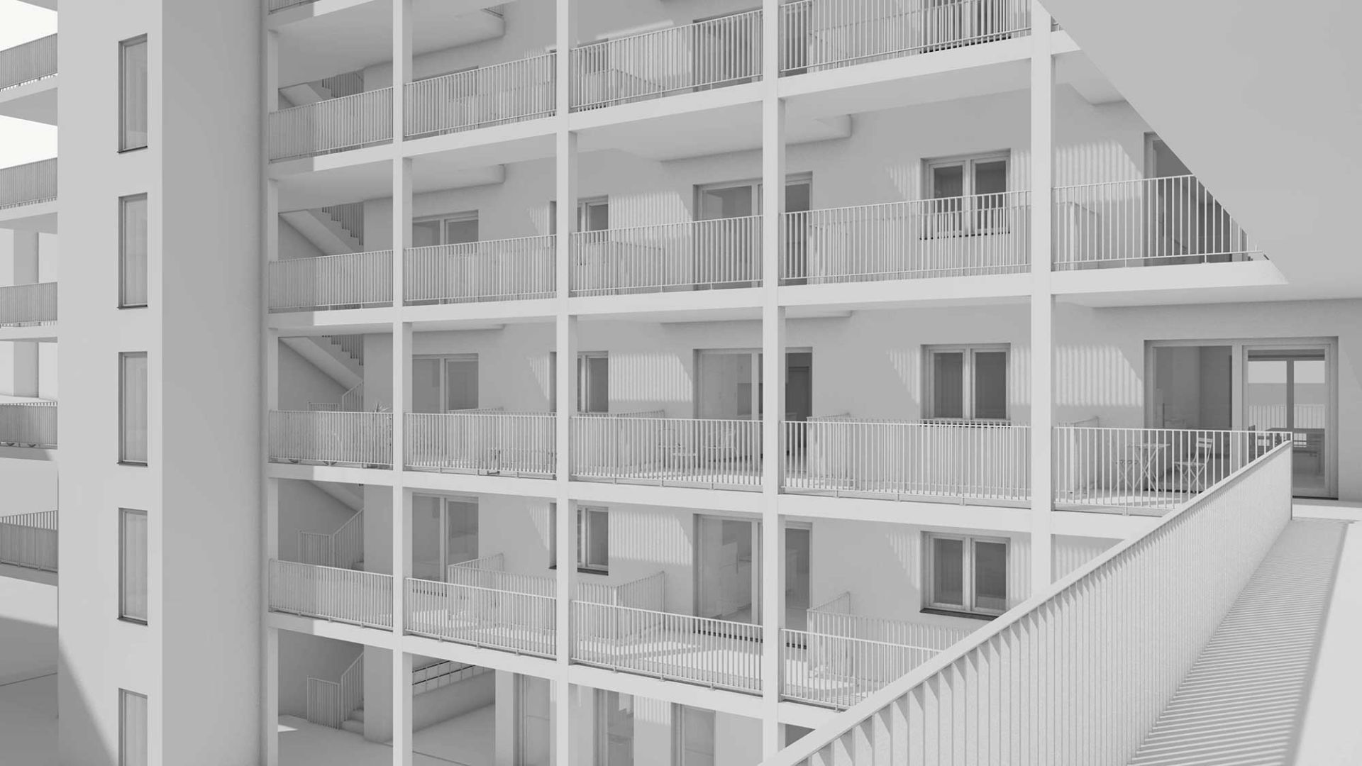 Blick auf den Laubengang Waldhäuser-Ost // Tübingen